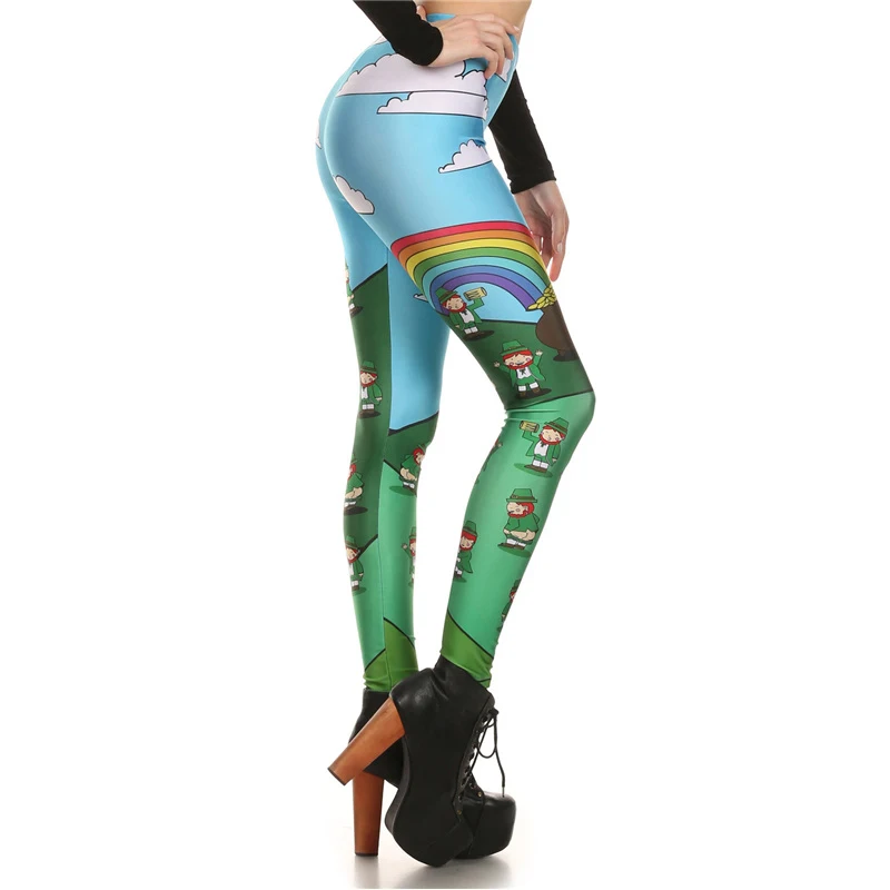 ฮาโลวีนลำลองผู้หญิงเลกกิ้งผู้หญิงกลางเอวโครงกระดูกการพิมพ์ดิจิตอลโยคะกางเกงขายาวกางเกงยิมกางเกงออกกำลังกาย