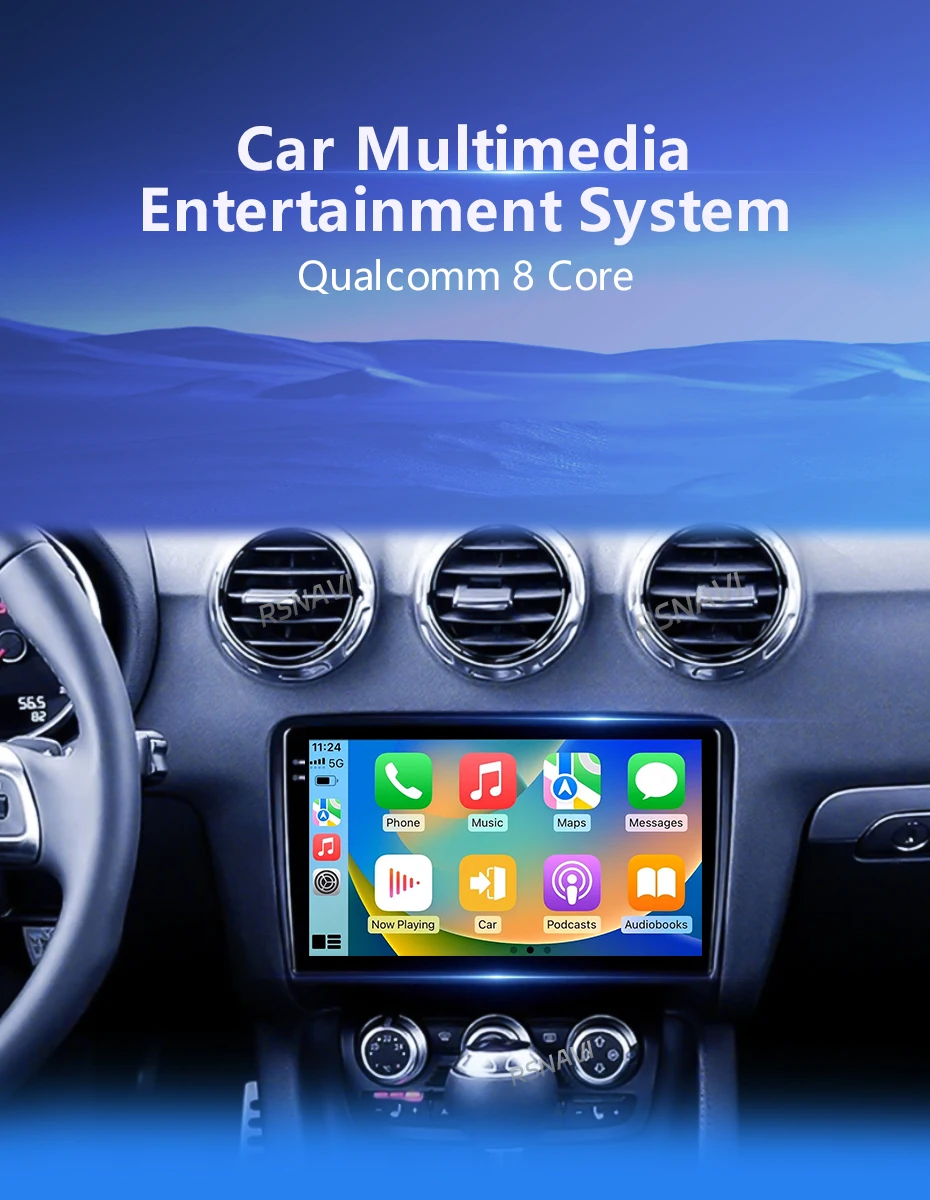 Android 16 Für Audi TT 2 8J 2006-2014 2K QLED Android Autoradio Multimedia-Videoplayer GPS AI-Sprachsteuerung CarPlay Haupteinheit 4G Stereo – Detail 5