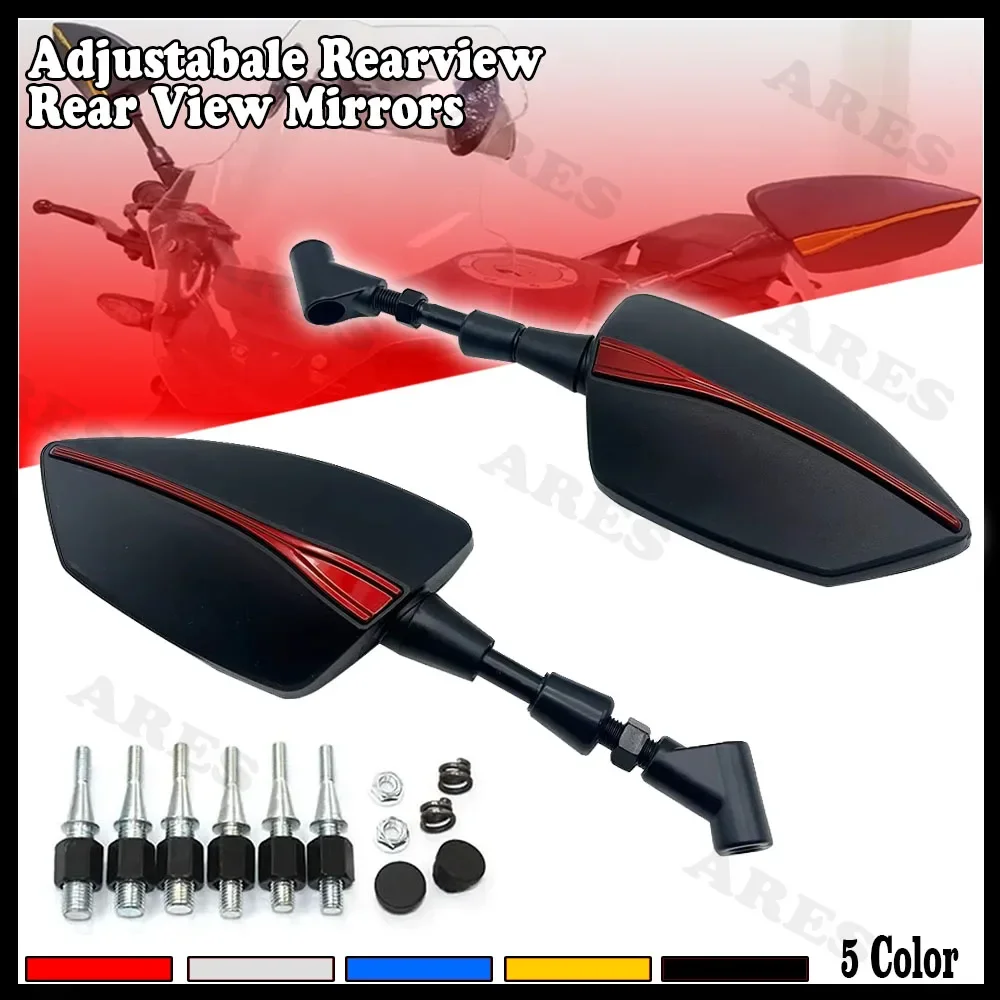 Motorcycle Adjustabale Side Rearview Mirrors Rearview For SUZUKI BURGMAN AN125 AN250 AN400 AN650 AN 650 Burgman 400 650 125 200