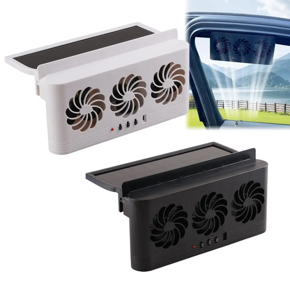 تعمل بالطاقة الشمسية مروحة تبريد مشعاع السيارة مع 3 منافذ الهواء نافذة السيارة مروحة تنفيس الهواء USB بالطاقة مروحة تهوية السيارات لجميع السيارات