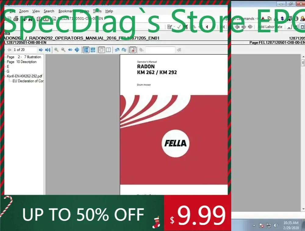 

Специальный каталог запчастей Fella AGCO и руководства по обслуживанию мастерской [2022]