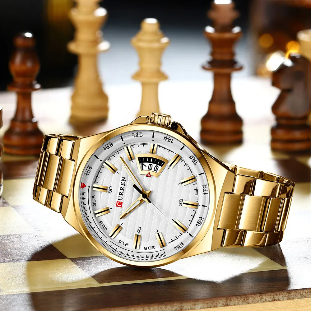 Curren 8375 Steel Belt Waterproof Calendar Quartz Men's Watch Business Luxury Watch Watches for Men Relojes Para Hombres Часы