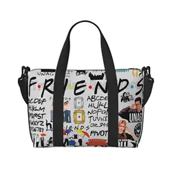 Classic Friends TV Central Perk Print Travel Duffle Bag Multipurpose Weekender Overnight Bags Unisex Waterproof Luggage Bag