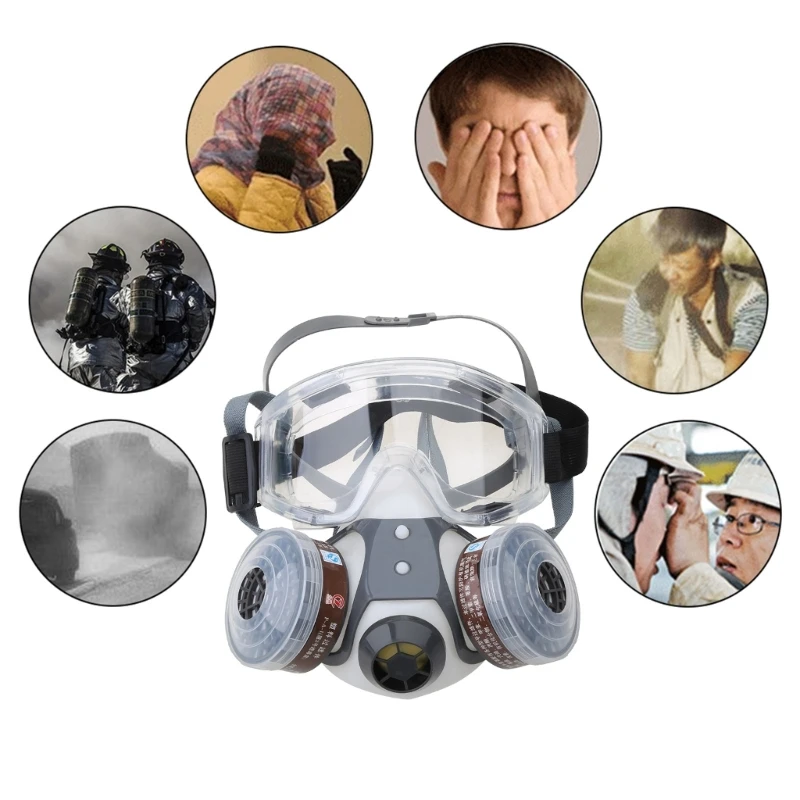 Промышленная окраска, распылительный респиратор, противогаз, рабочий фильтр, пыль, полнолицевая маска, противогаз для очки для