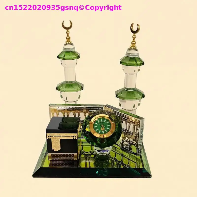 

Muslim holy Crystal Mecca Grand Mosque art TOP craft ornament Crystal Carving crystal ornament Masjid al-Haram Arabic good gift