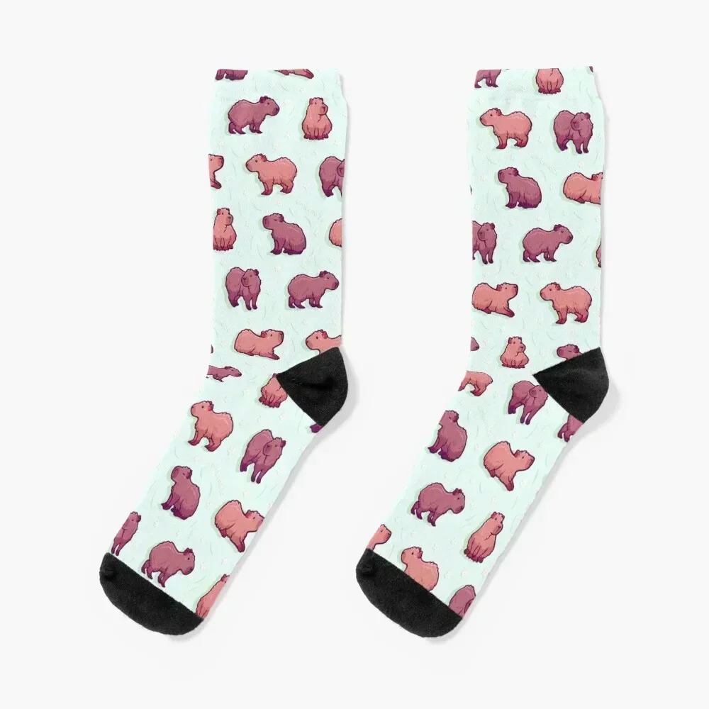 

Capybara 2 Socks Rugby set Sports cartoon Socks Women Men's