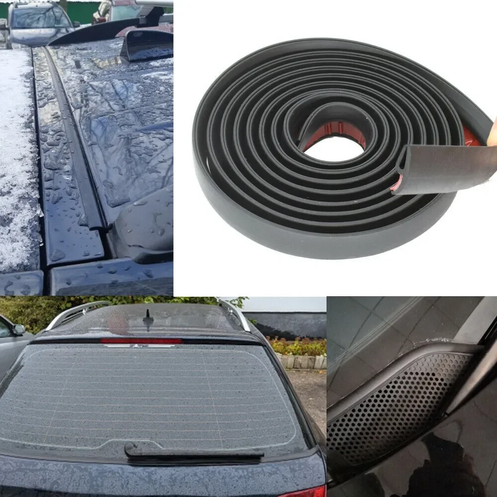 6.5ft Car Rubber Sealing Strip Auto Trunk Lid Gap Seal Strip Uni Versal Hatchback Upper Edge Trim Dustproof Car Accessories