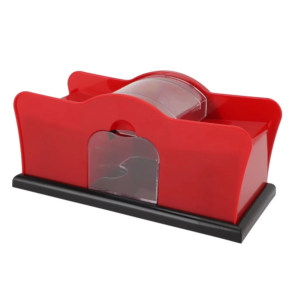 Quiet Hand Crank Manual Card Shuffler 1-2 Deck Capacity Hand Crank Card Shuffler Card Mixer Party Club