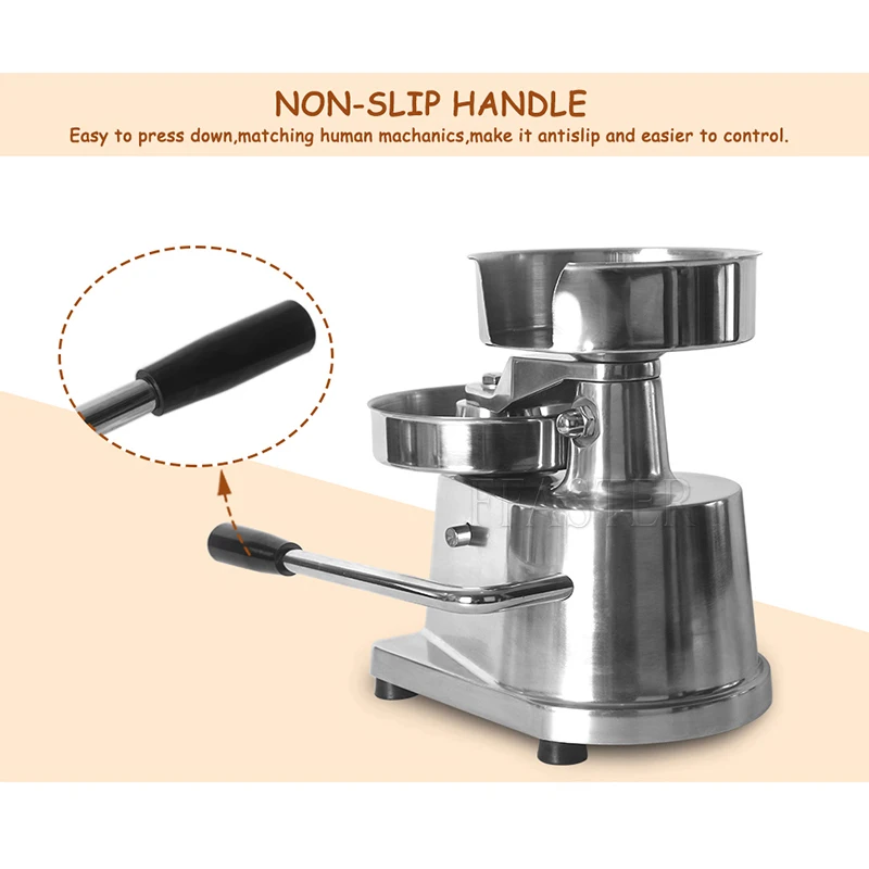 15cm Hamburger Press Forming Machine Patty Maker Food Processors With 500pcs Burger Paper Round Meat Press Machine