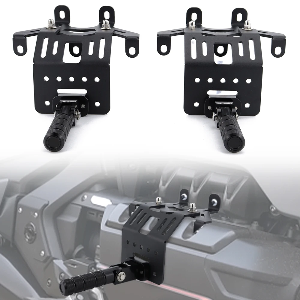 Motorcycle Rider Foot Peg Footrest Kit For Honda Goldwing 1800 GL1800 2020 2021 2022 2023 2024 Adjustable Highway Peg Mounts