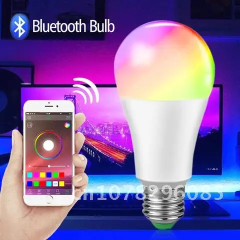 

15W 20W RGB LED Lamp E27 B22 Bluetooth Music LED Smart Bulb 10W RGBW Colorful Night Lamp with Remote for Home Bedroom Decoratio