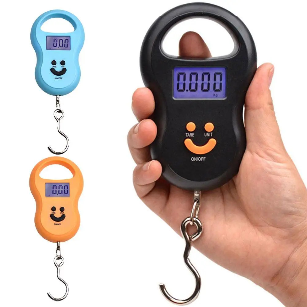 50 كجم ميزان معلق إلكتروني LCD مقياس رقمي الخلفية أوزان الصيد مقياس الجيب موازين الأمتعة