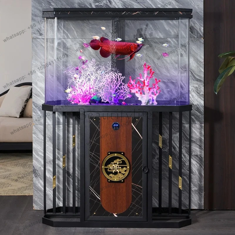 Acrylic Medium-Large Living Room 1m Fish Tank Screen Wall-Mounted Lazy No-Water Change Eco-Friendly Fish Tank