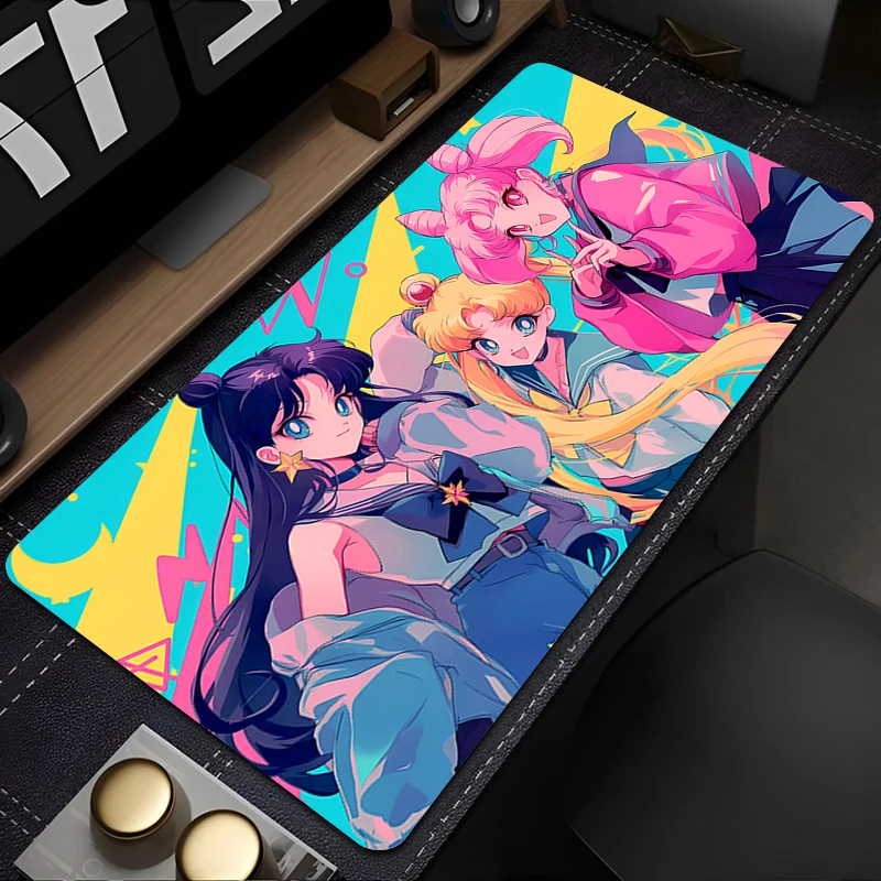 Коврик для мыши в стиле аниме, противоскользящий коврик для клавиатуры, аксессуары для ноутбука, коврик для офисного стола, коврик для ПК, ковер S-Sailor Moons, коврик для мыши