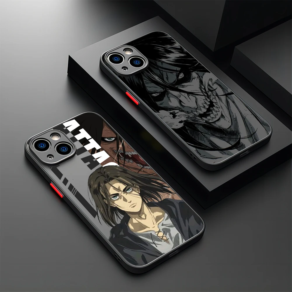 Anime Allen Attack On Titan Phone Case For iPhone 15 14 13 12 11 Pro Max X XR XSMax 7 8 Plus Matte Transparent