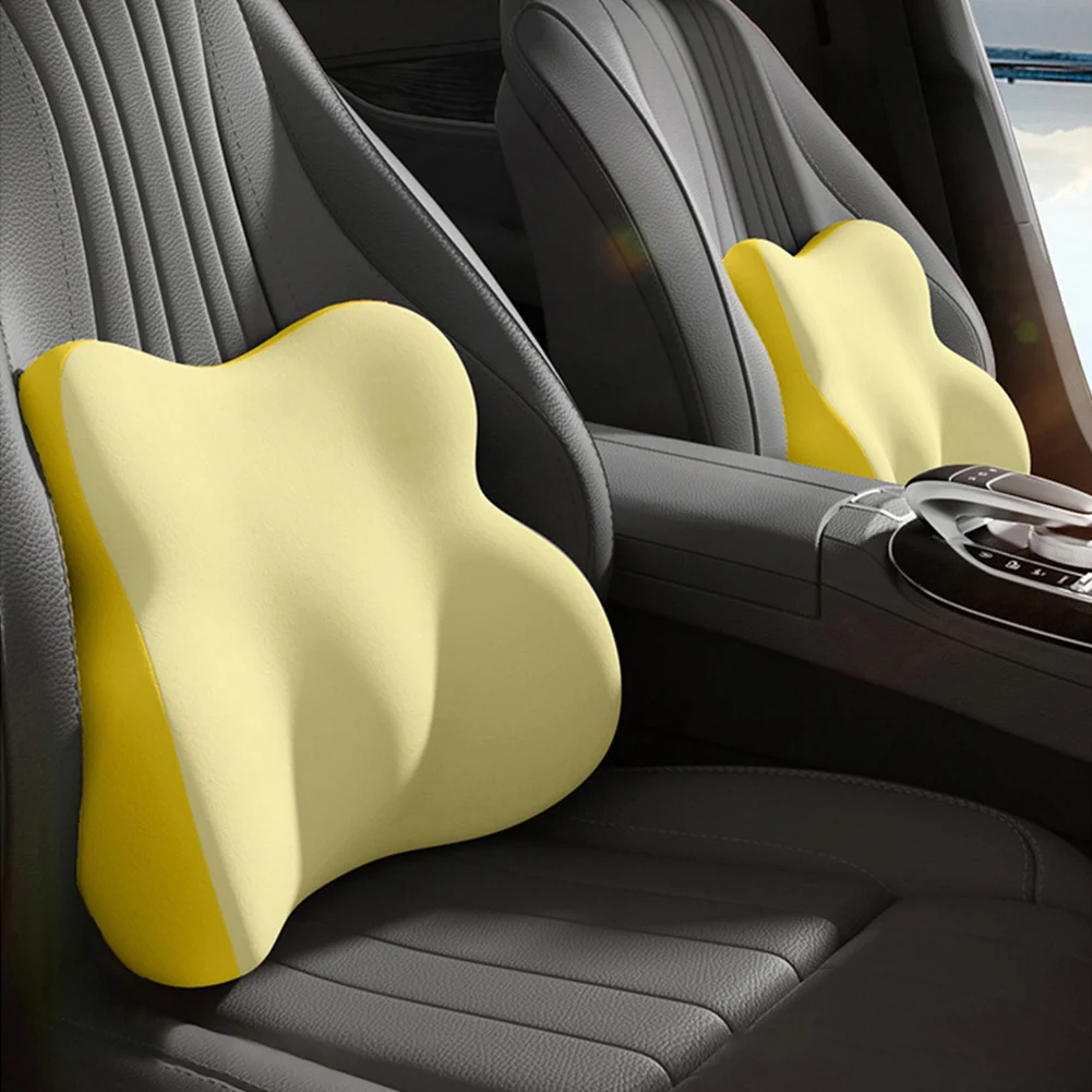 Pillow for Driving Seat 100% Memory Foam Lumbar Pillow for Lower Back Pain Relief, Lumbar Support Cushion for Car Seat