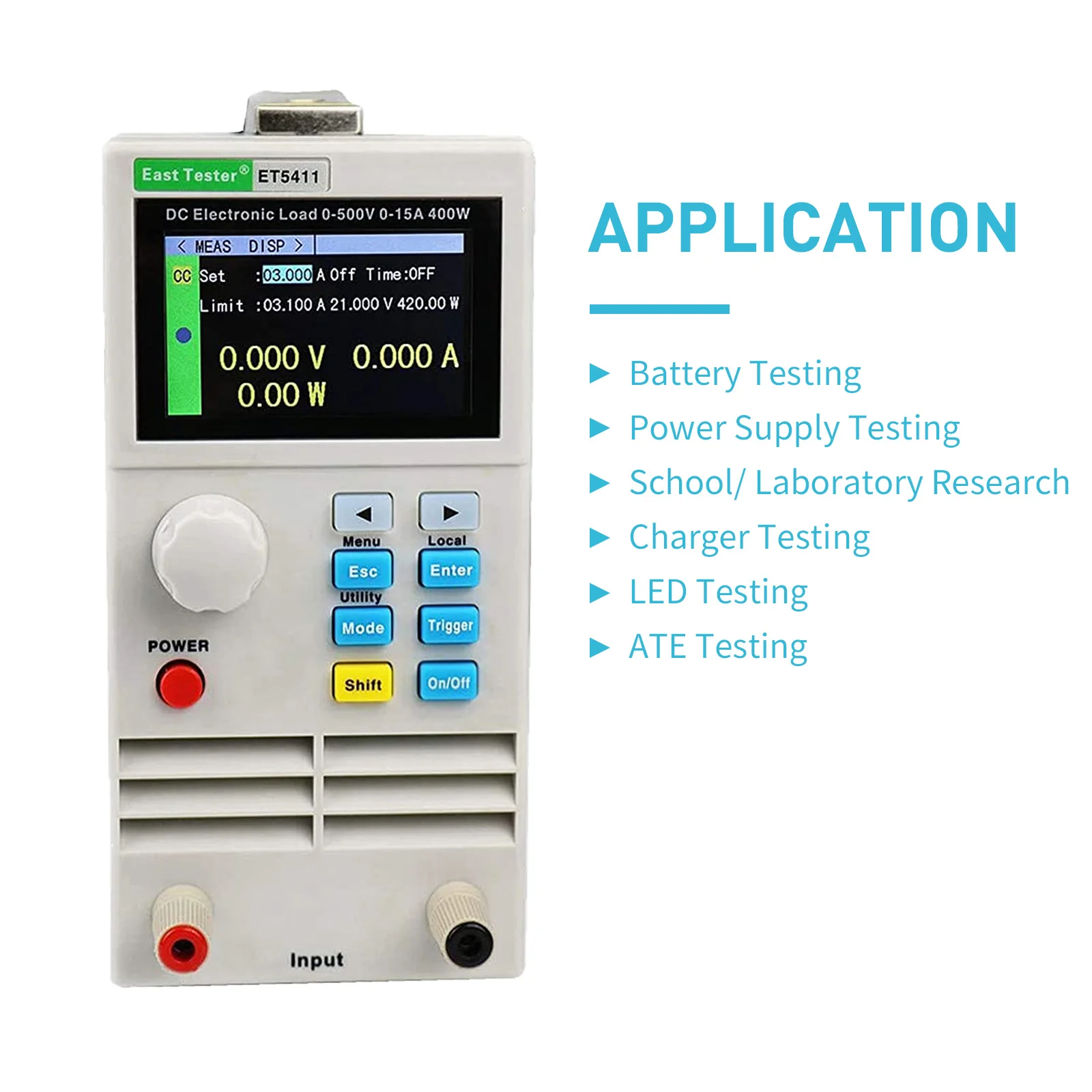 ET5411A+ 400w 500v 15A Adjustable Constant Current Electronic Load Electronic Load Controller