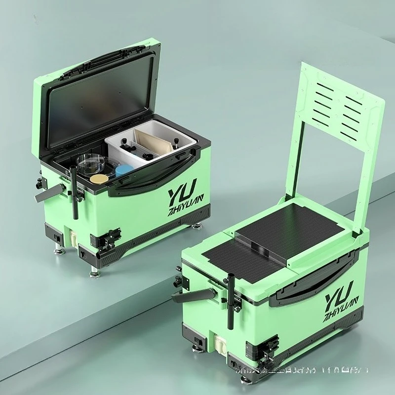 Ultra Lightweight Multifunctional Fishing Box, Height Adjustable Seated Fishing Gear Equipment, New Platform Fishing Box