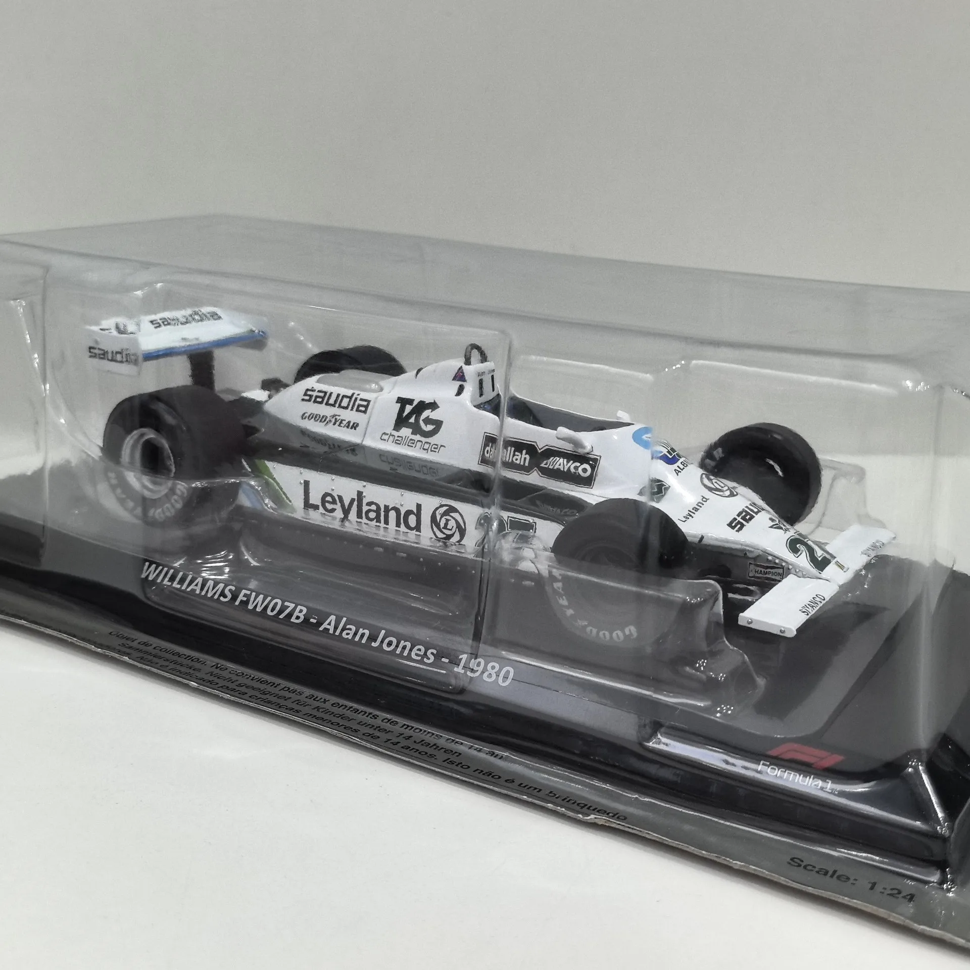 Diecast IXO 1/24 Scale WILLIAMS FW078 # 27 1980 Formula Racing W4 Alloy Car Model view 4