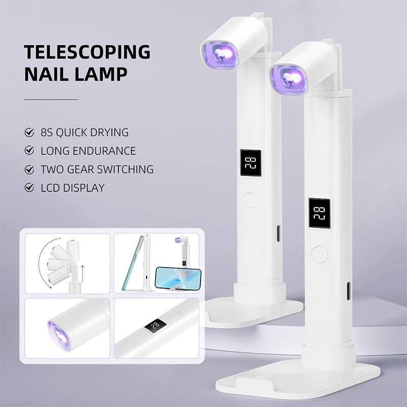 Professional Ultraviolet Mini Nails Drying Light UV LED Nail Lamp Table With Stand For Manicure Portable Nail Dryer Stand Lamp