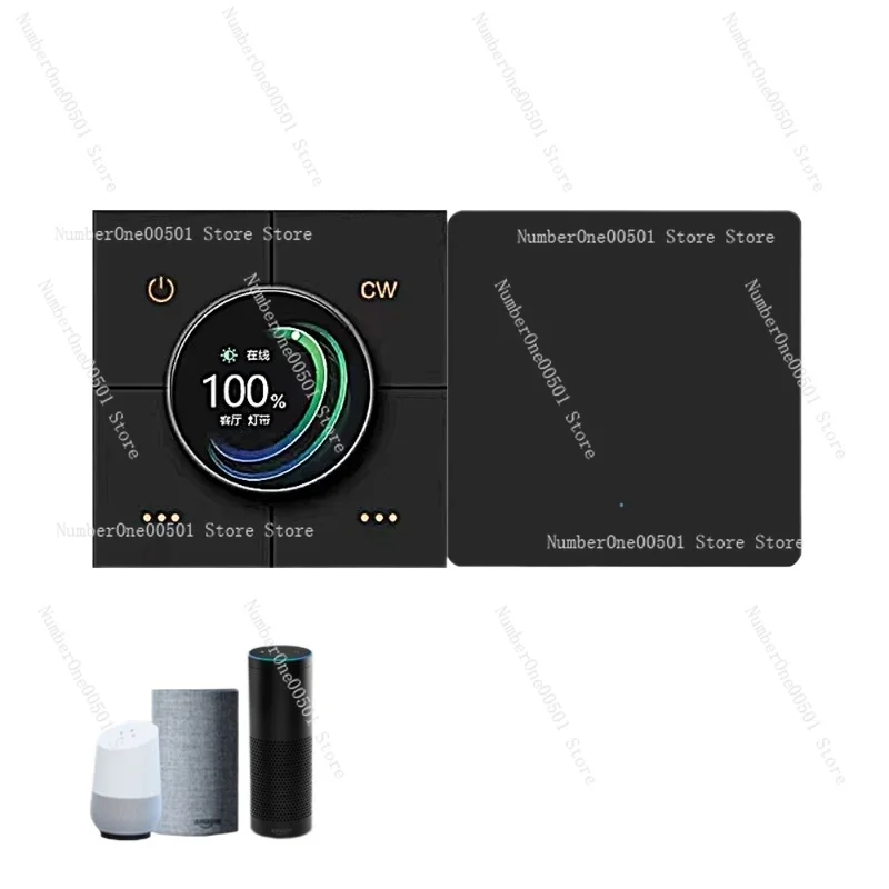 86 Style Smart Dimmer Switch Knob Voice App Control Smart Scene Switch for EU UK Standard Wall Mount