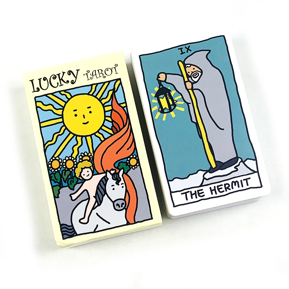 Lucky Tarot Cards Cute Tarot Deck Of Divination Fortune Telling Deck Entertainment Board Game,Meditation & Party Games