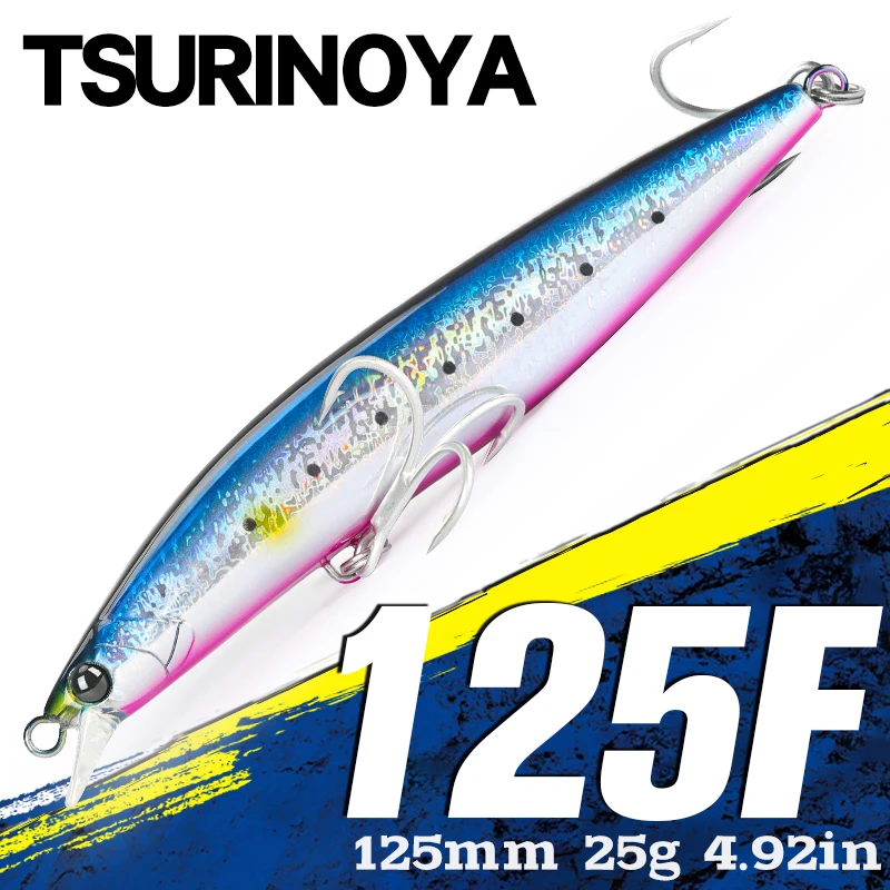 Señuelo flotante TSURINOYA Inshore Minnow STINGER 125F – Lance largo - imagen 3
