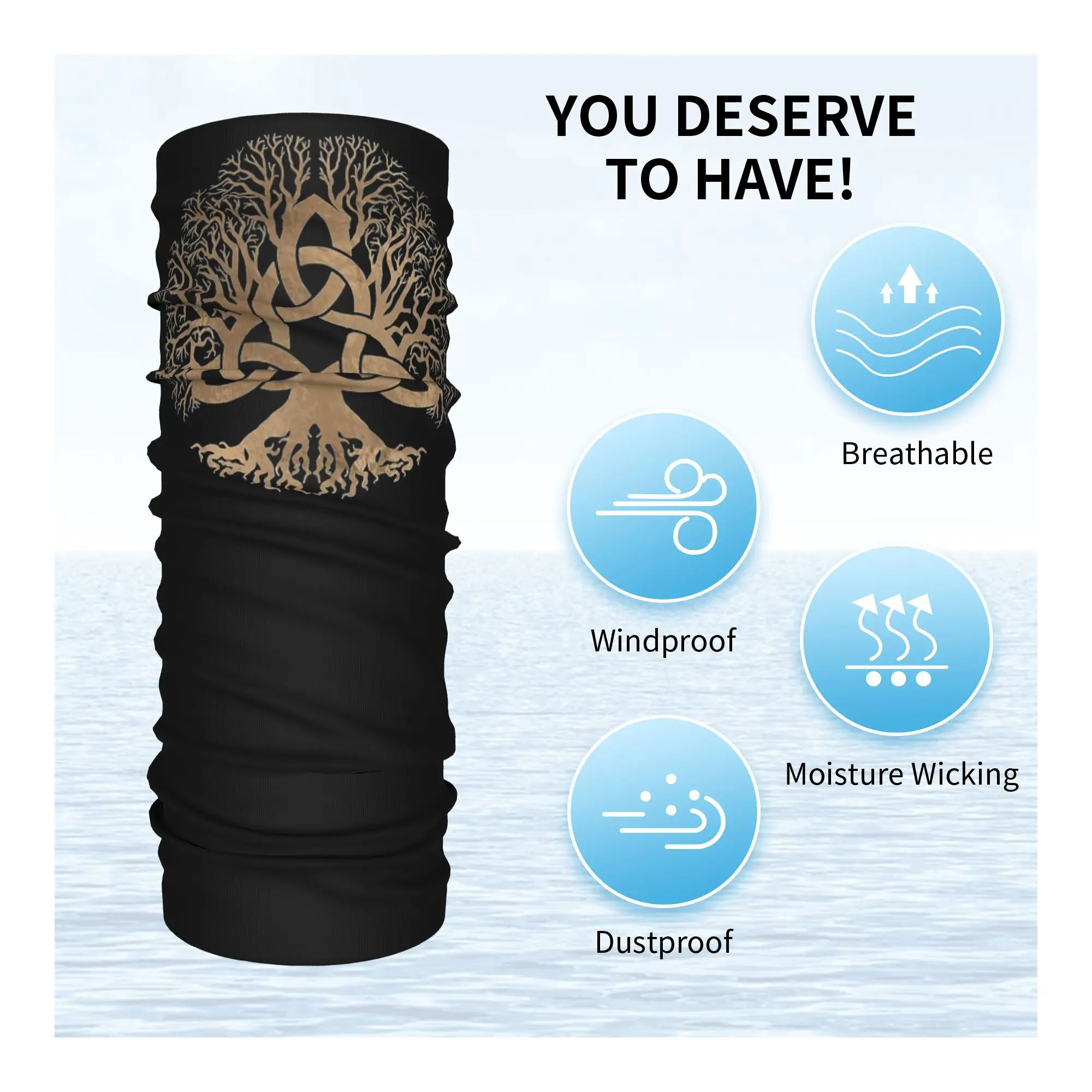 Tree of life -Yggdrasil Bandana Neck Gaiter Printed Mask Scarf Multifunction Face Mask Running For Men Women Adult Breathable