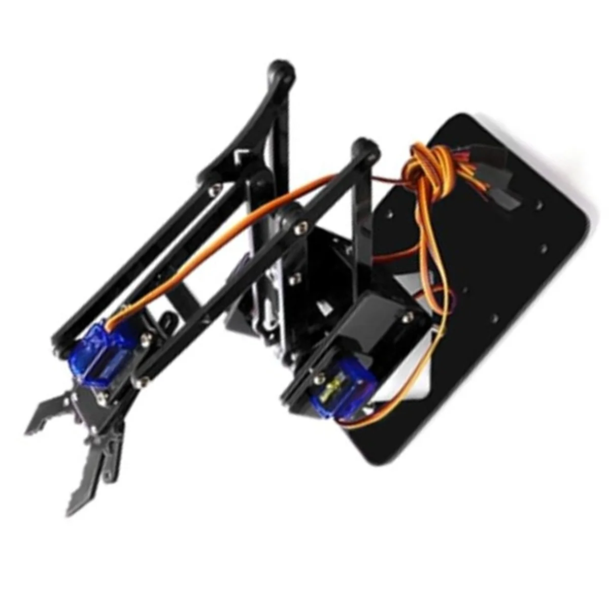 ABNJ Robotic Arm DIY Parts Learning Kit Acrylic Maker Kit Single Claw Mechanical Arm with Servo