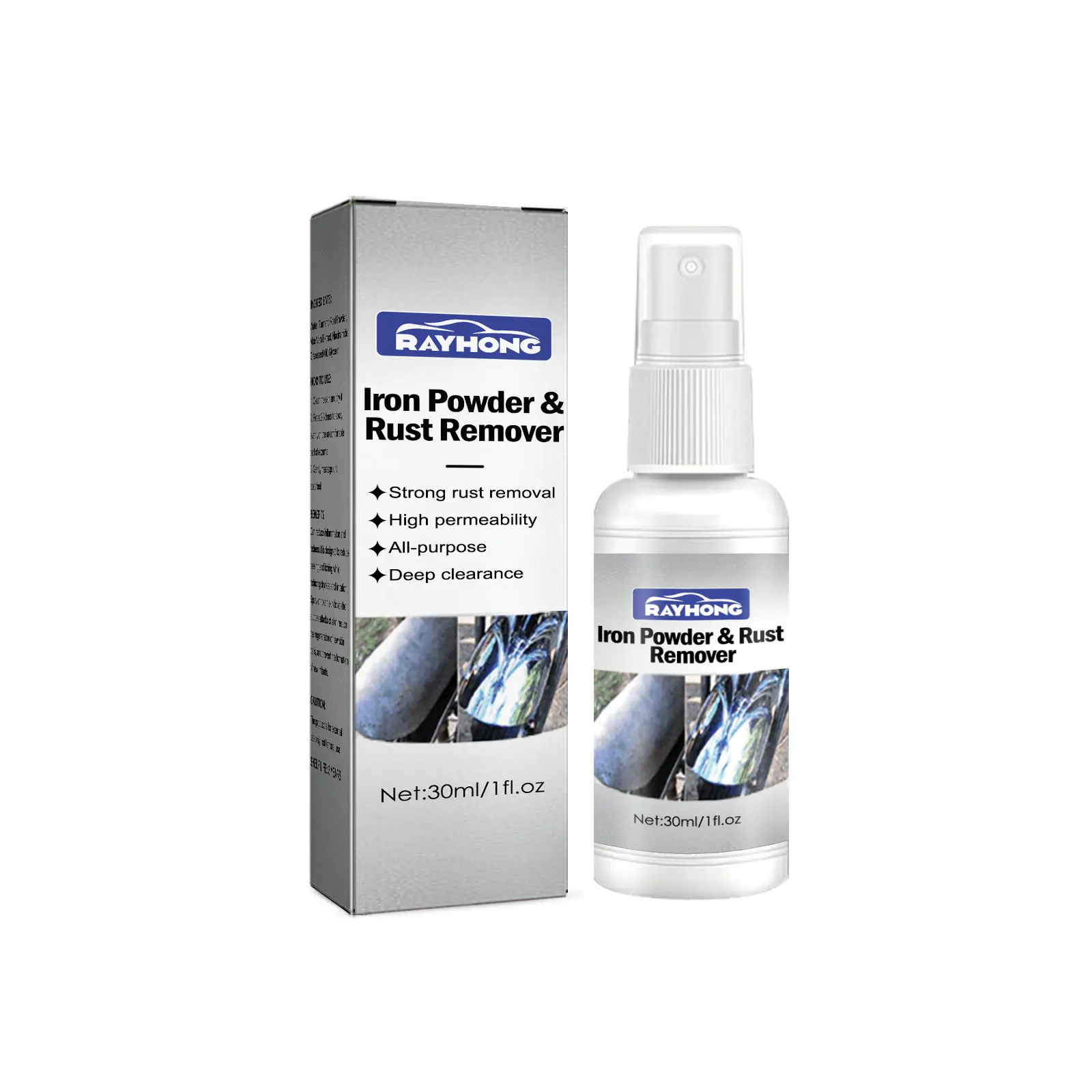 

Rayhong Lron порошок для удаления ржавчины Многофункциональное средство для удаления ржавчины с металла для автомобилей и мотоциклов выхлопной трубы