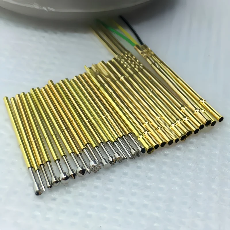 Spring Test Probe P75 R75 Series Pogo Pin 1.02mm Nickel Plated Needle Head 1.3/1.5mm Socket Receptacle Brass Tube P75-B P75-B1