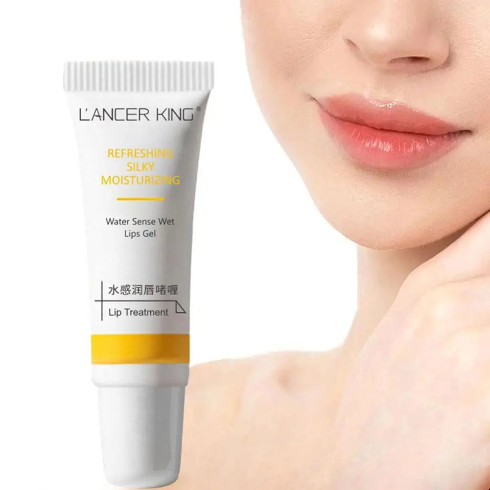 Gel hidratante para labios, Gel Exfoliante para eliminar la piel muerta, líneas suaves, nutrición fina, blanqueamiento de labios, iluminador de labios, 8g, U4E1