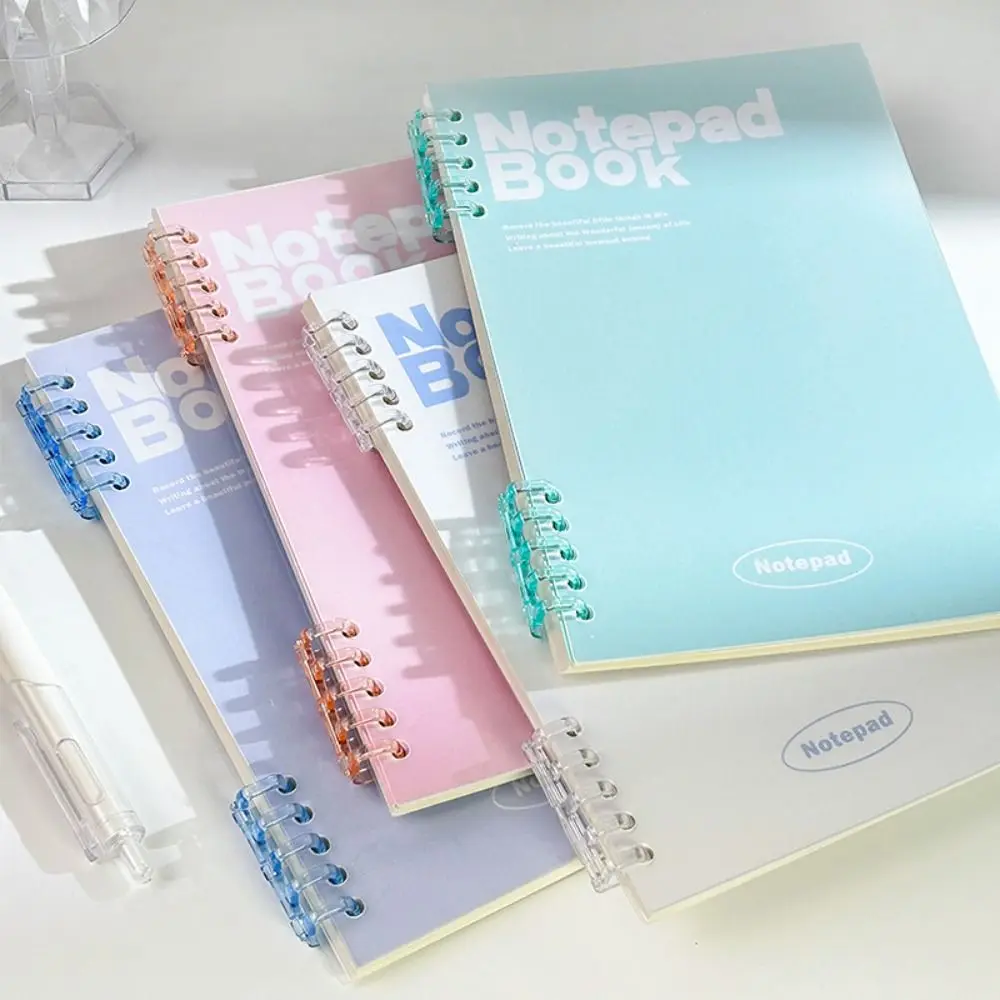 A5/B5 Gradient Color Binder Notebook Loose Leaf Book Horizontal Line Notepad Journal Planner Studens Hand Account Book School