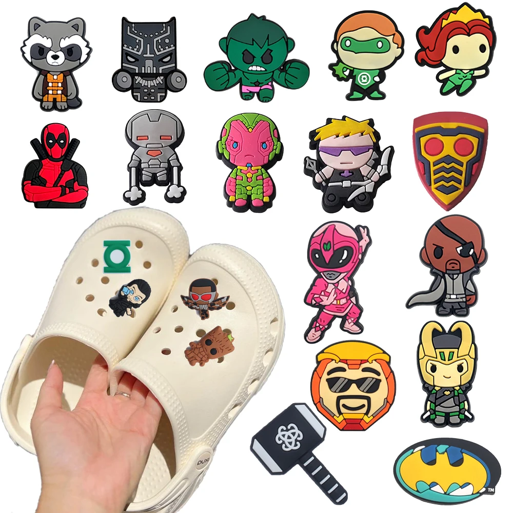 Hot Sales 9-200Pcs Mesuca Cartoon Anime Series PVC Shoe Charms Accessories DIY Detachable PVC Shoe Decorations Creativity Gifts