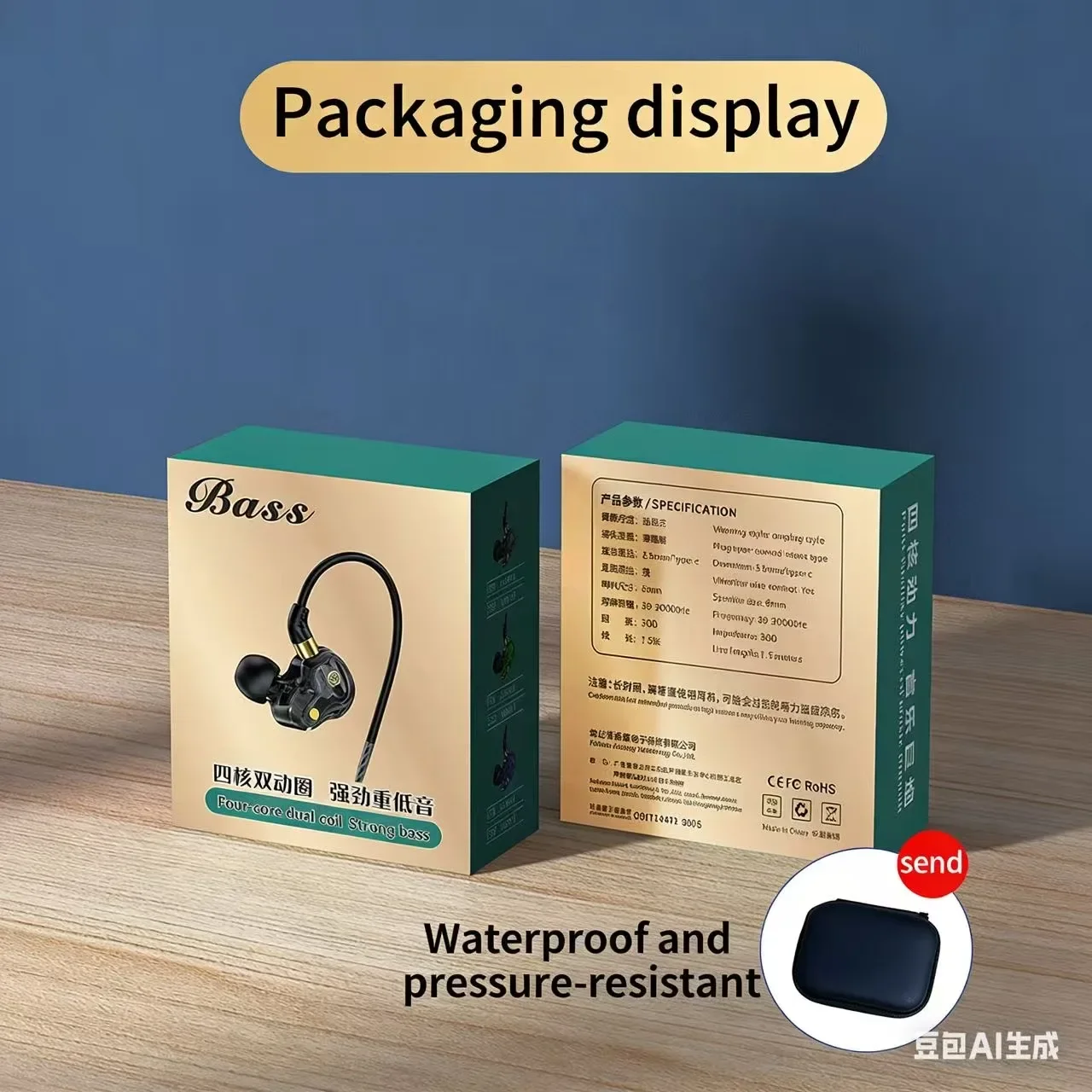 KCKZ S61 Quad-Core Digital Chip In-Ear Headphones Type-C Dual Dynamic Driver Wired Earphones for Sound Quality