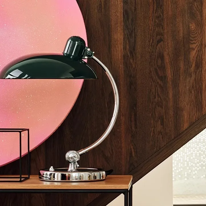 مصباح طاولة مزخرف للقراءة بذراع هزاز عتيق، مصباح عمل بسيط ومصمم لغرفة النوم والدراسة #3