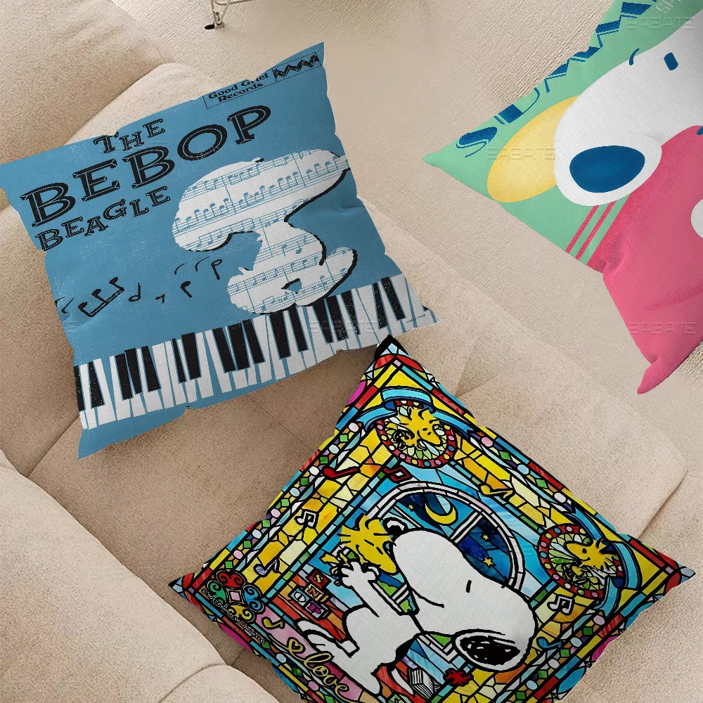 Kawaii S-Snoopy Cartoon Cushion Cover Decorative Pillow Sofa Home Decor Case Pillow Cases