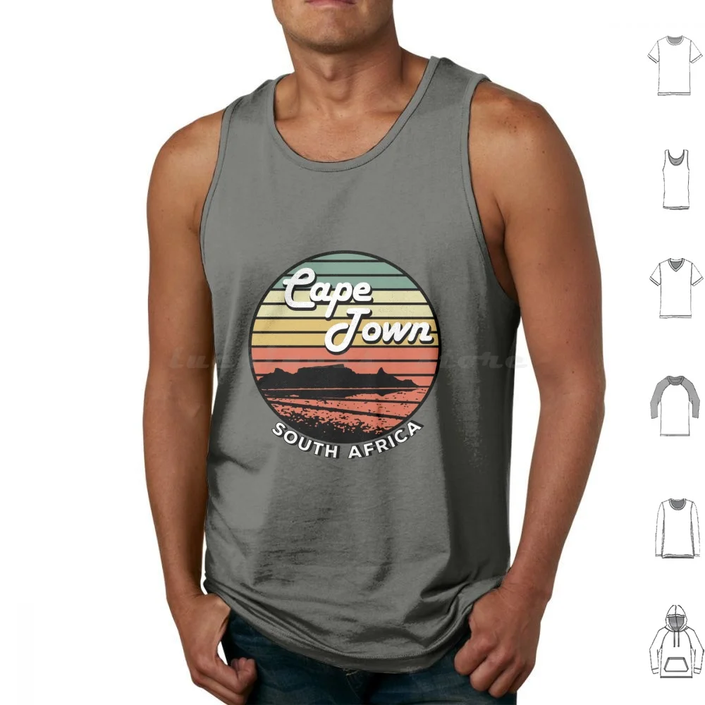 Cape Town Table Mountain South Africa Vintage Tank Tops Vest Sleeveless Cape Town Table Mountain Vintage Braai African Gaan