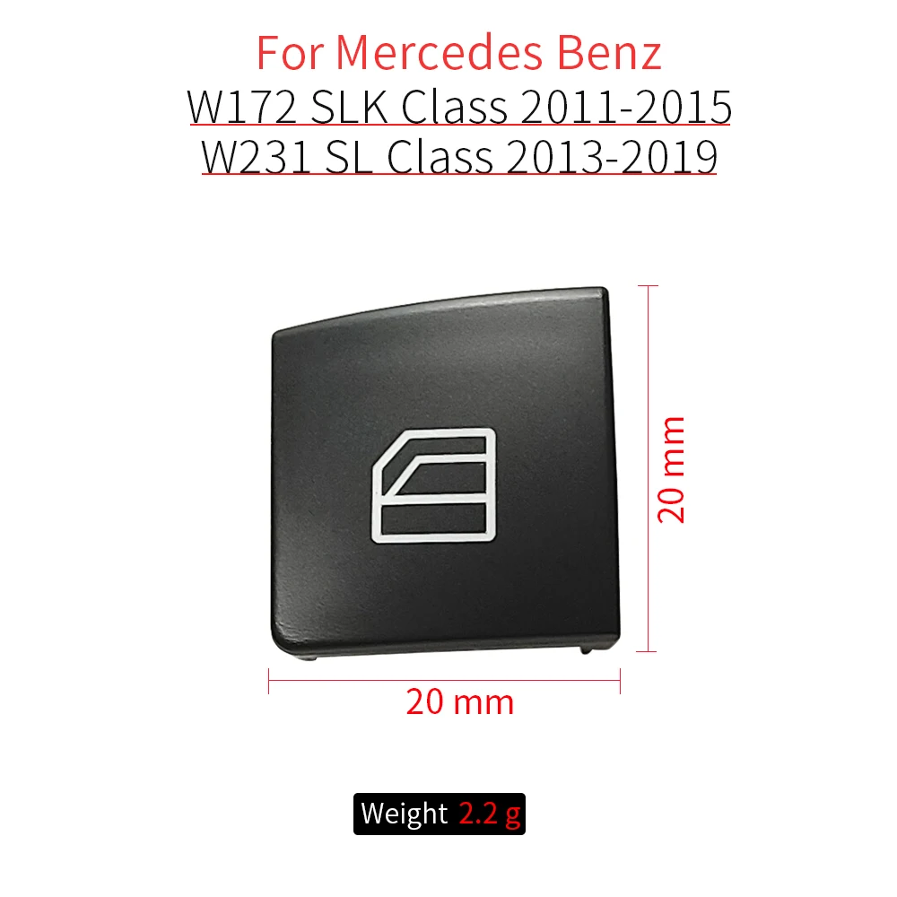 For Mercedes W172 W231 Class Car Electric Power Master Window Switch Button Cover Cap For  Benz SLK200 SLK300 Sl 350 SL400 SL500