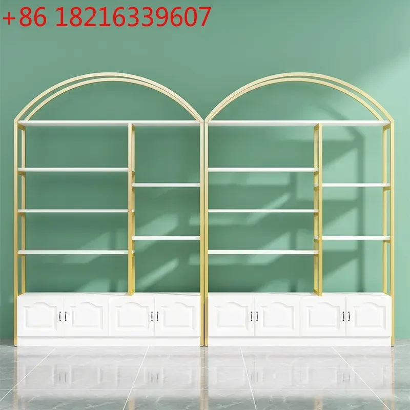 Cosmetics Display Cabinet Beauty Skin Care Barber Shop Product Display Table Shelf Store Shelf