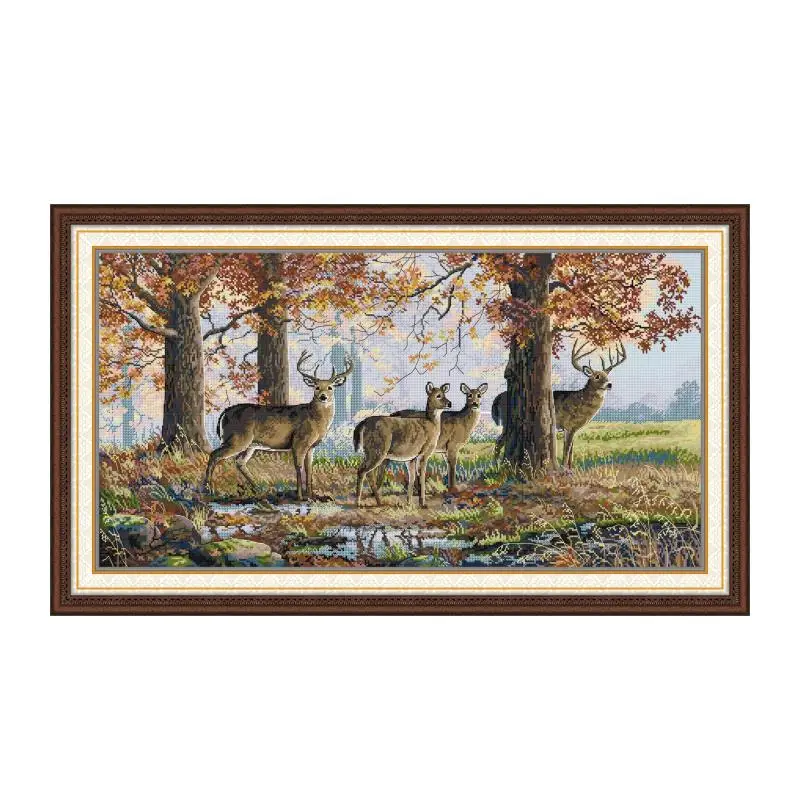 Sotto le querce kit punto croce 14ct 11ct conteggio stampa tela cucire a mano ricamo a punto croce ricamo fatto a mano