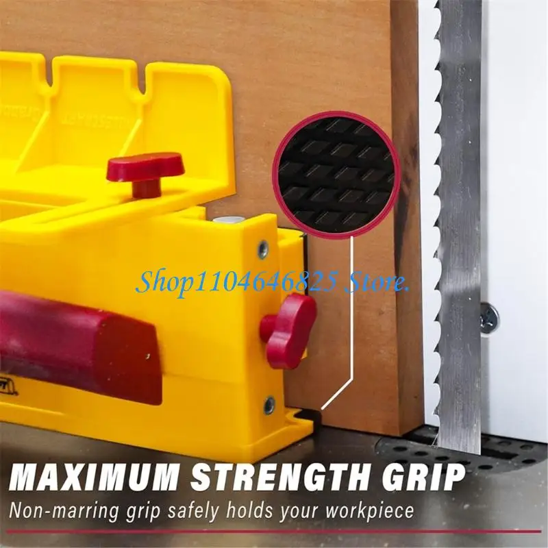 Woodworking Cutting Push Block Set with Three-Way Input, Contoured Grip and Companion Guide Piece for Trim Work and Stock