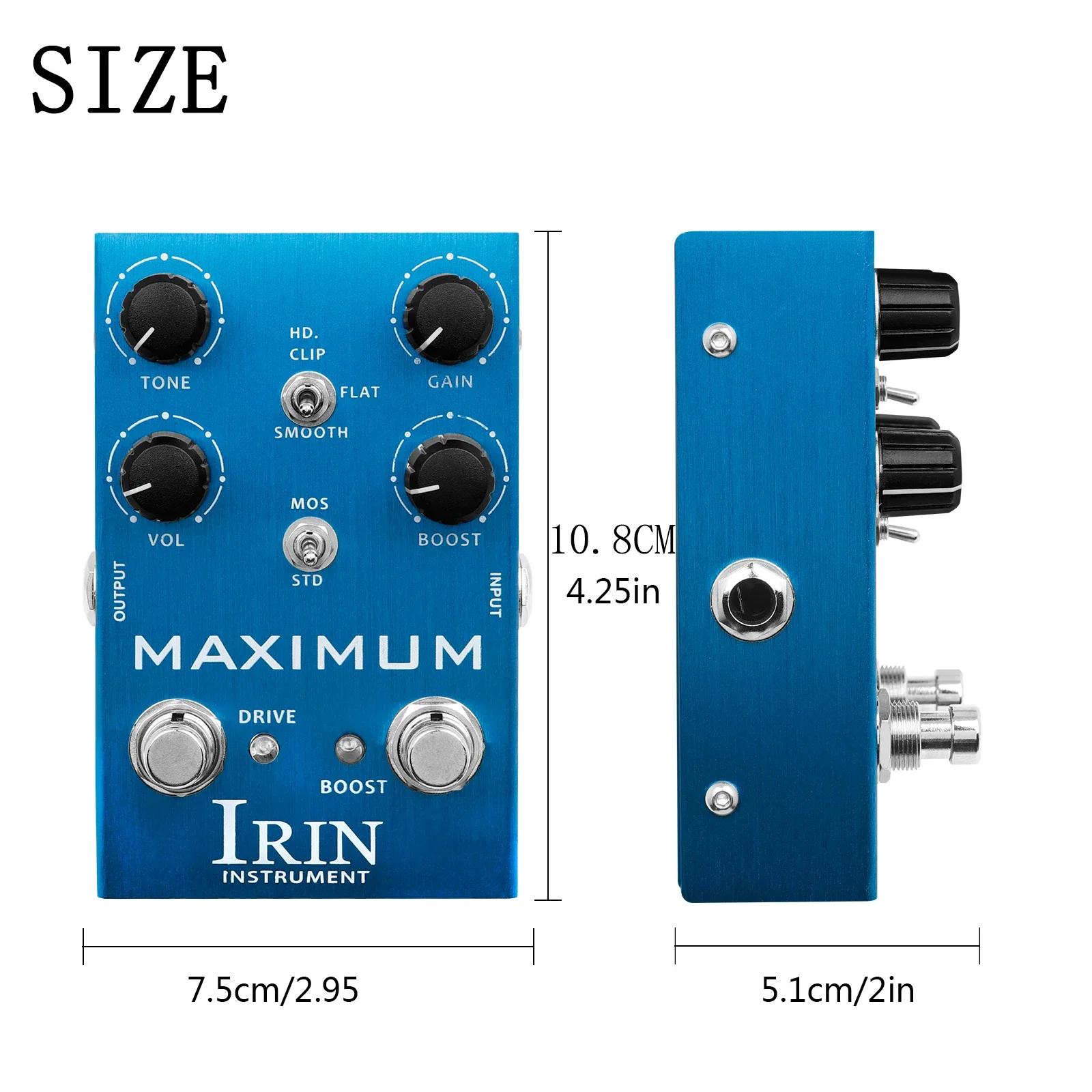 IRIN AN-41 Maximum Guitar Effect Pedal Integrated Overdrive Effect Field Effect Tube True Bypass Electric Guitar Accessory