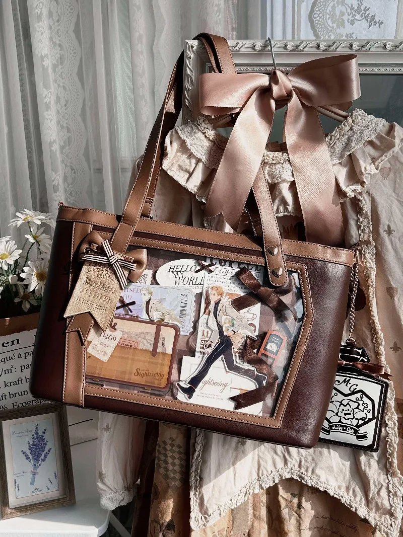 Y2k Shopping Bags Original Design Perfume Lily Crossbody Shoulder Bag Cute Large Capacity Pain Bag Japanese Sweet Cute Handbag