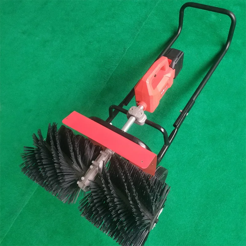 Portable Electric Artificial Turf Sweeping Machine Sports Rubber Lawn Cleaning Brush Tools