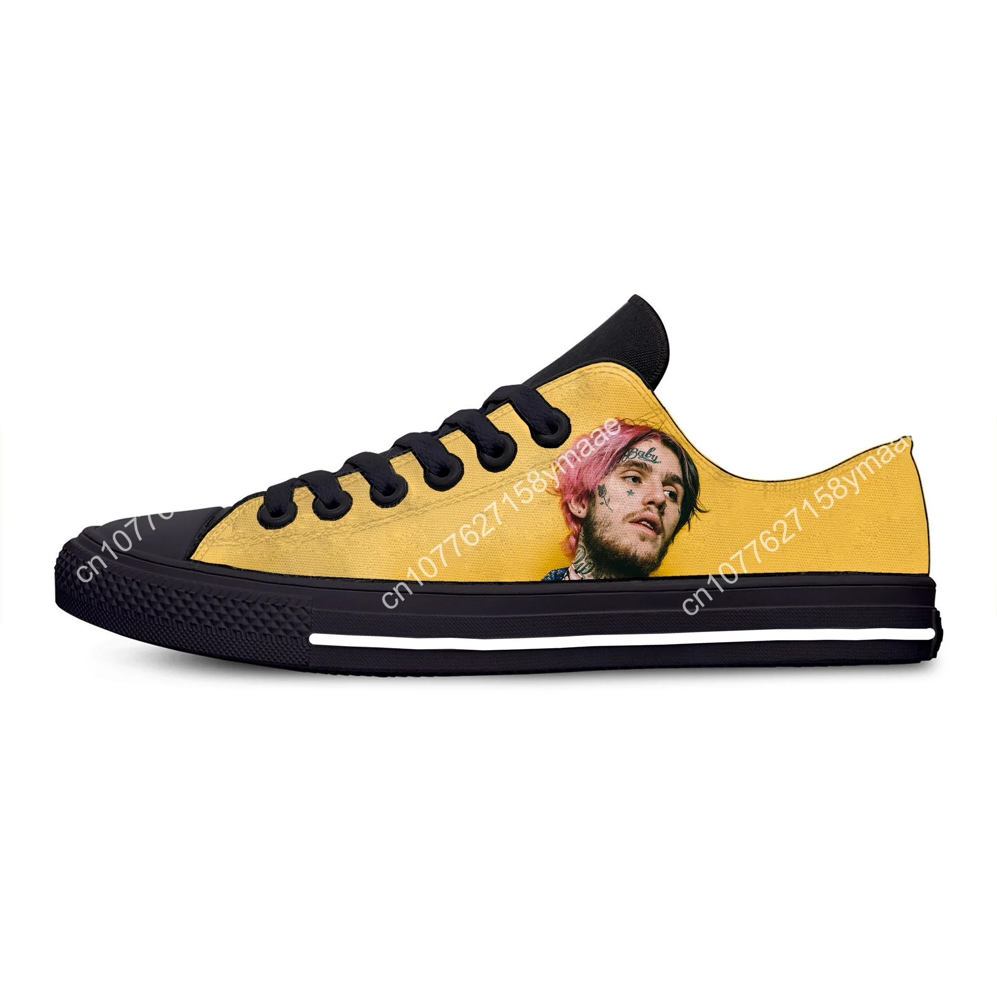 الهيب هوب مغني الراب ليل اللمحة الساخن بارد شعبية عارضة القماش أحذية منخفضة أعلى تنفس أحذية رياضية خفيفة الوزن 3D الطباعة للرجال والنساء