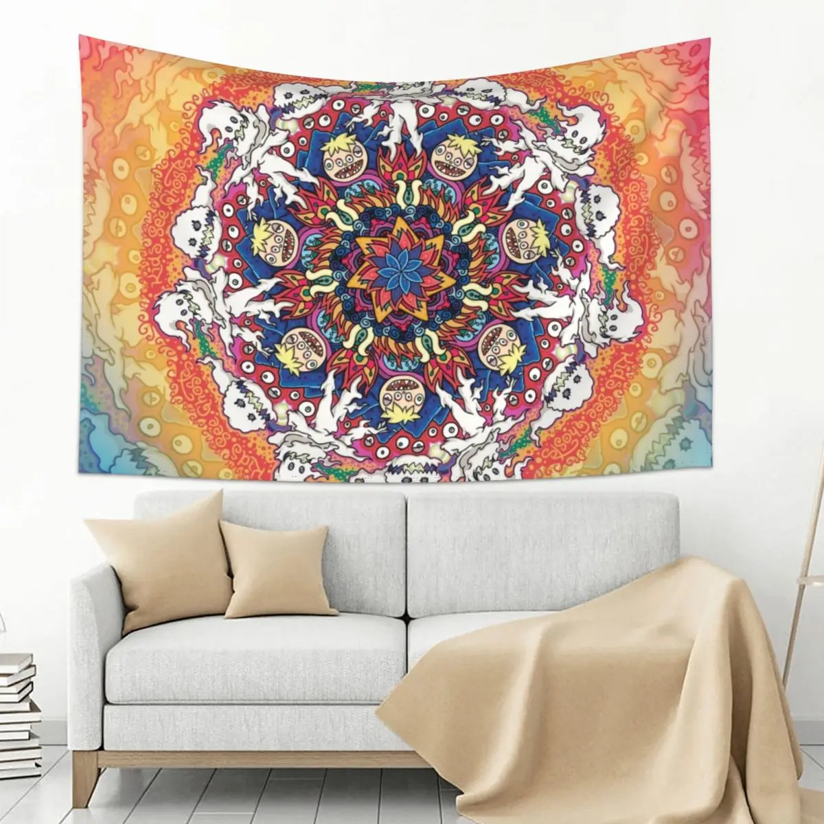 

Kids See Ghosts Mandala Tapestry Cute Room Things Nordic Home Decor Home Supplies Anime Decor Tapestry