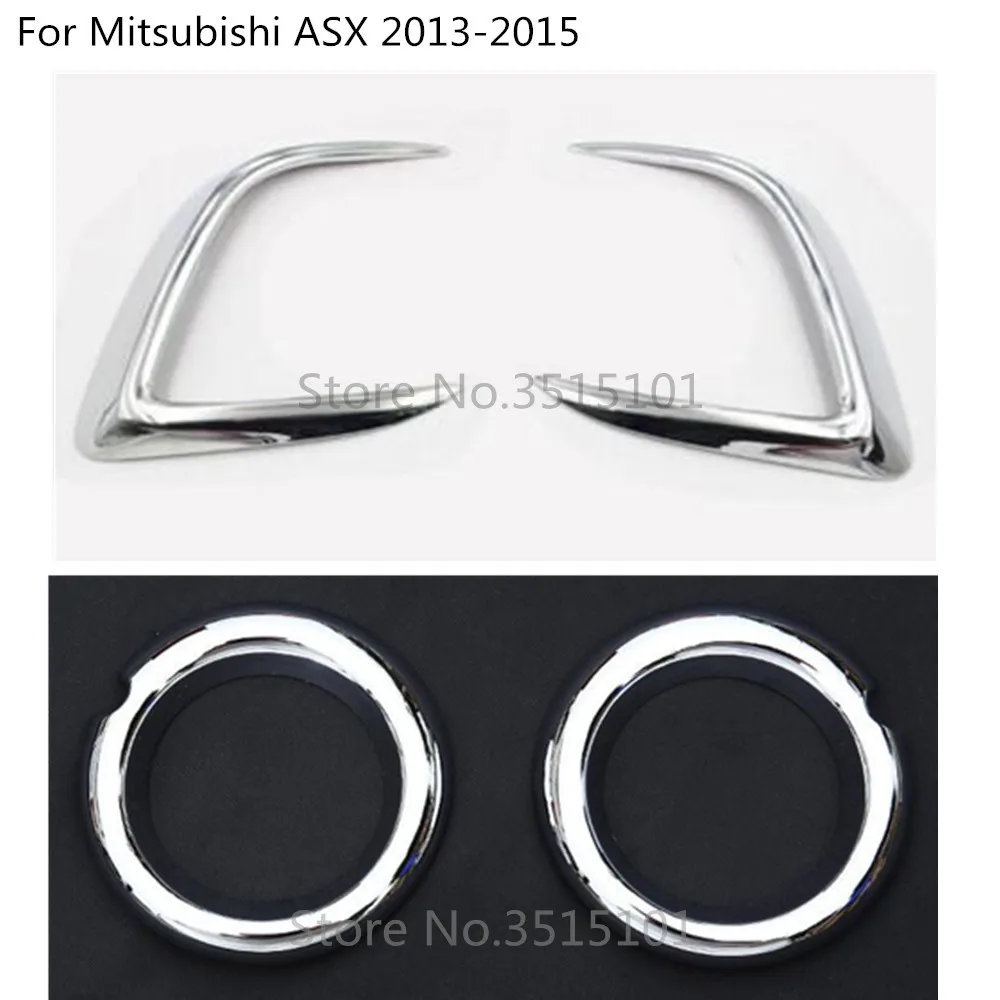 Car Head Front Fog Light Lamp Frame Stick Eyebrow ABS Chrome Cover Trim Sticker For Mitsubishi ASX 2013 2014 2015 2016 2017 2018