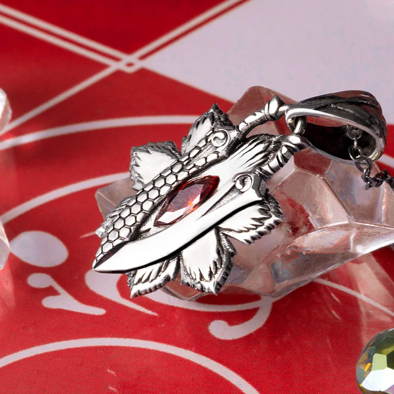 Fate Stay Night Heaven\'s Feel Red Archer EMIYA Necklace Anime FGO FSN Pendant 925 Sterling Silver Gift