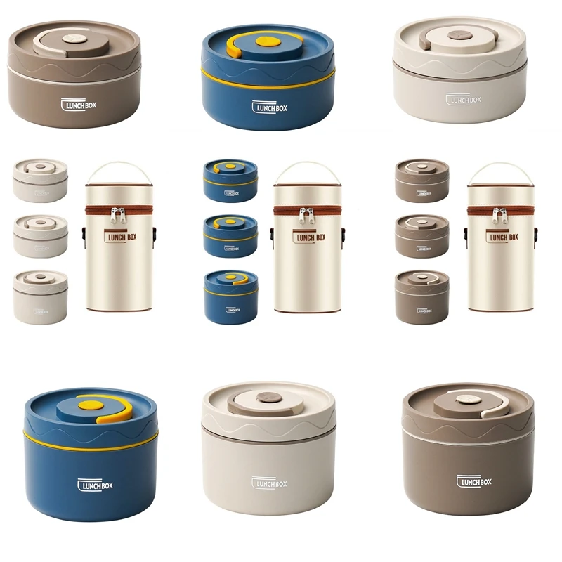 Food Warm Lunch Container,Stainless Steel Thermal Lunch Container Portable Thermal Bento Box Food Container Durable Easy To Use